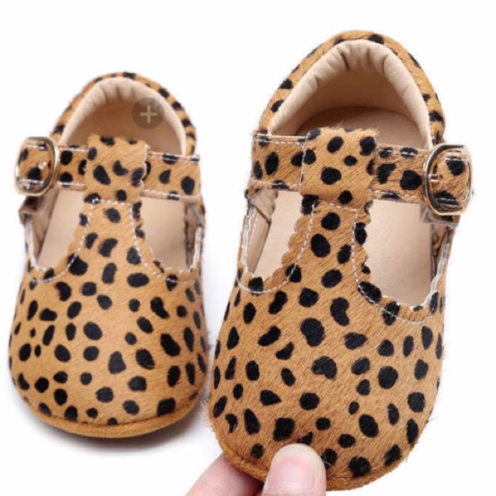 Leopard Print Size 2 baby flats
